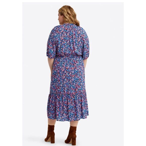 Draper James Martina Popover Dress in Spring Ditsy Floral - Picture 2 of 6